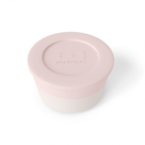 MONBENTO Temple M Pink Natural 28 ml kremowo - różowy - pojemnik na sos plastikowy