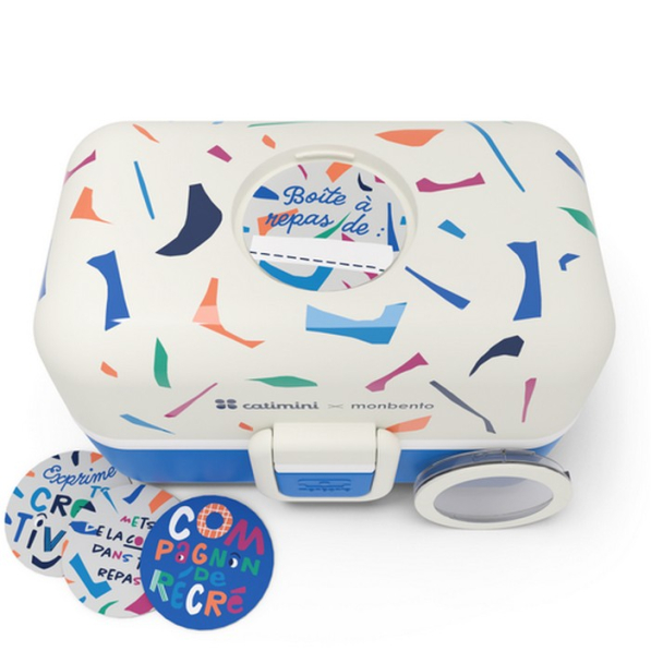 MONBENTO Tresor Catimini Blue Terrazzo 0,8 l - lunch box / śniadaniówka dla dzieci