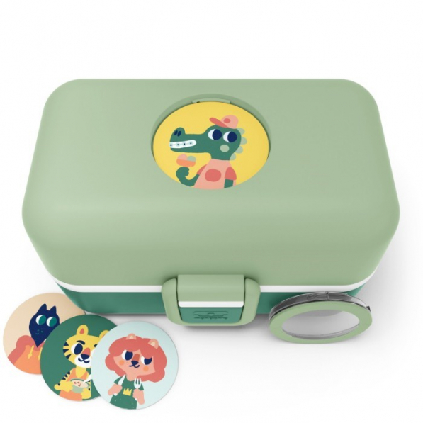 MONBENTO Tresor Green Forest 0,8 l - lunch box / śniadaniówka plastikowa