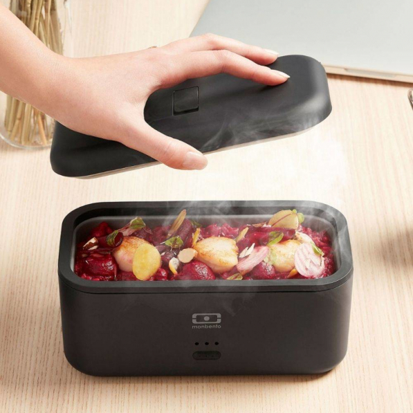 MONBENTO Warmer 0,7 l czarny - lunch box / śniadaniówka elektryczna