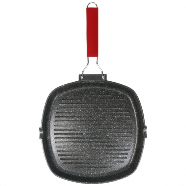 MONETA Pro Grill 28 x 28 cm czarna - patelnia grillowa nieprzywierająca