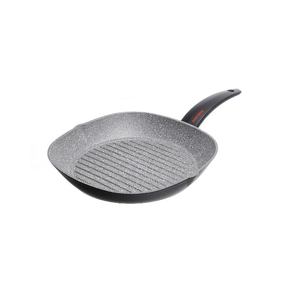 MONETA Diana Grill 28 x 28 cm czarna - patelnia grillowa nieprzywierająca