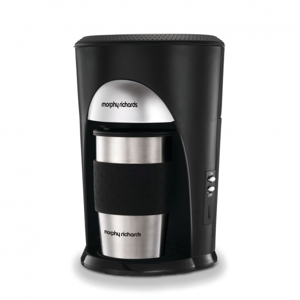 MORPHY RICHARDS Coffee&Go 500 W czarny - ekspres do kawy przelewowy z kubkiem termicznym