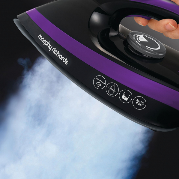 MORPHY RICHARDS Speed Steam Pro 3000 W fioletowe - żelazko z generatorem pary