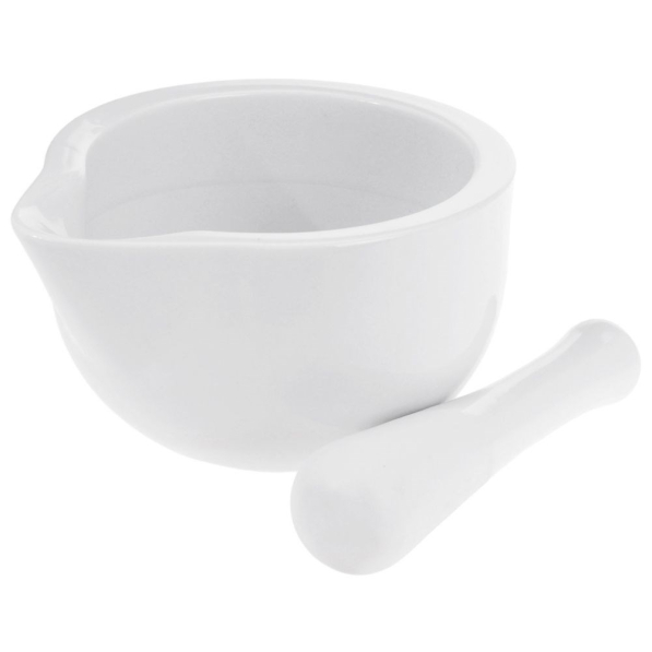 Moździerz kuchenny do przypraw i ziół porcelanowy z tłuczkiem EXCELLENT HOUSEWARE 10,5 cm