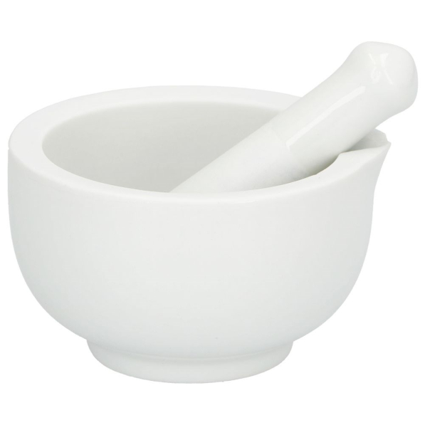 Moździerz kuchenny do przypraw i ziół z tłuczkiem porcelanowy