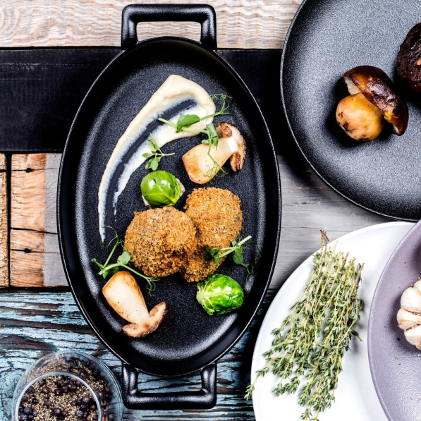 REVOL Belle Cuisine Noir 0,4 l - naczynie żaroodporne do zapiekania porcelanowe