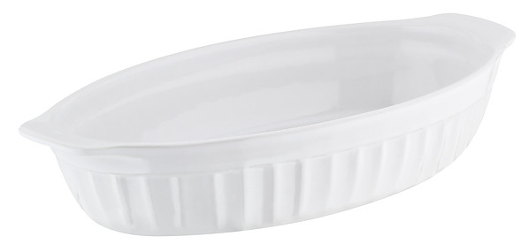 GUARDINI White Ovale 1,3 l białe - naczynie żaroodporne do zapiekania ceramiczne