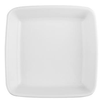 LUBIANA Assar Corner 23 x 23 cm białe - naczynie żaroodporne do zapiekania ceramiczne 