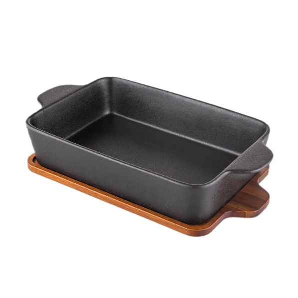 Naczynie żaroodporne do zapiekania ceramiczne z podstawką VALDINOX INITIO 32,5 x 19 cm
