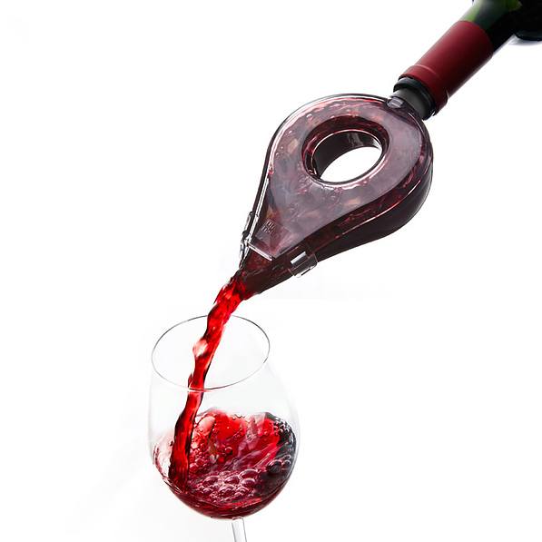 VACU VIN Air szary - nalewak / dozownik do wina plastikowy z napowietrzaczem