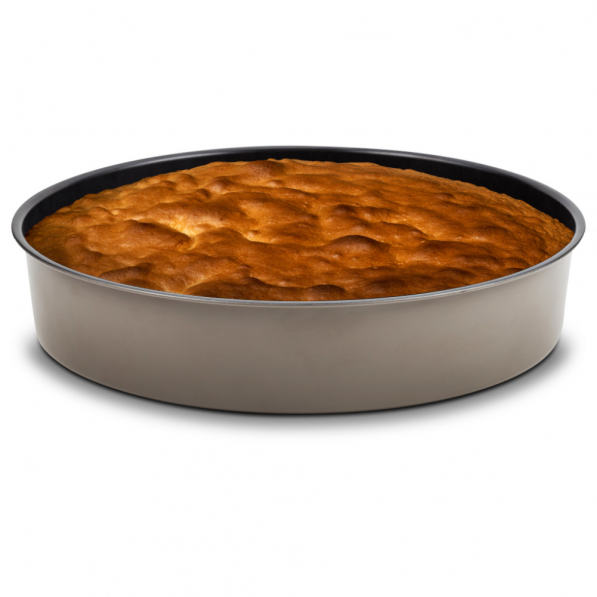 NAVA Duboko 36 cm szara - forma do pieczenia ciasta ze stali węglowej