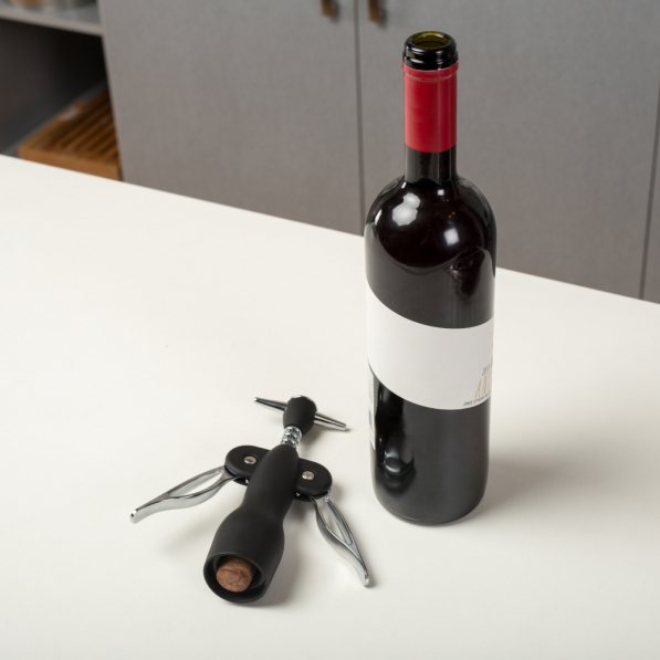 NAVA Misty czarny - korkociąg / otwieracz do wina plastikowy