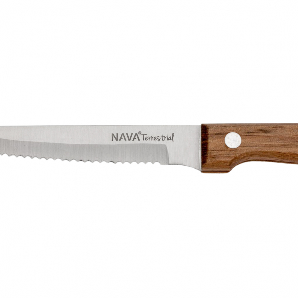 NAVA Terrestrial 2 szt. jasnobrązowe - noże do steków ze stali nierdzewnej