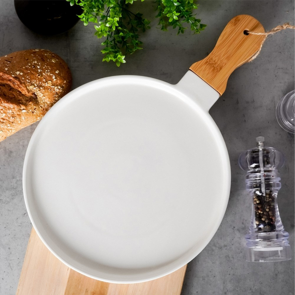 NAVA Terrestrial 26,5 cm - talerz do serwowania przekąsek porcelanowy