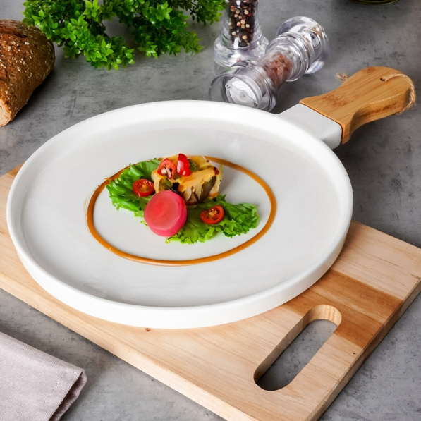 NAVA Terrestrial 26,5 cm - talerz do serwowania przekąsek porcelanowy