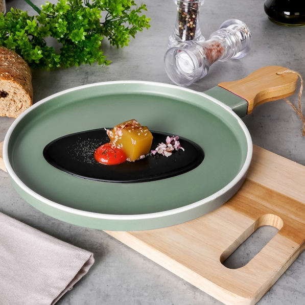 NAVA Terrestrial 26,5 cm czarny - talerz do serwowania przekąsek porcelanowy