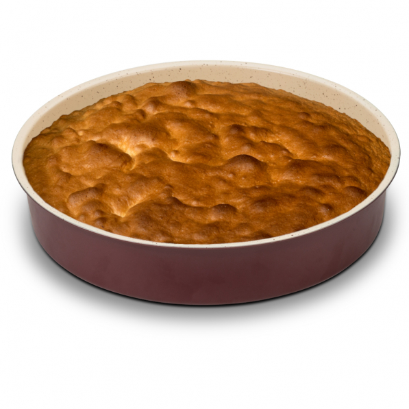 NAVA Terrestrial 32 cm bordowa - forma do pieczenia ciasta ze stali węglowej