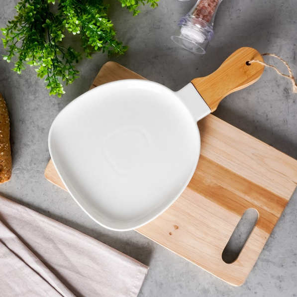 NAVA Terrestrial 34,5 x 21,5 cm - talerz do serwowania przekąsek porcelanowy