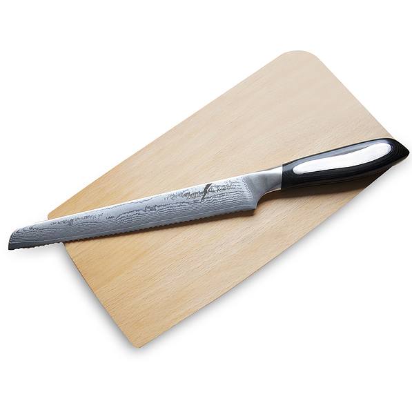 Nóż do krojenia chleba i pieczywa ze stali nierdzewnej TOJIRO FLASH BREAD CZARNY 20 cm