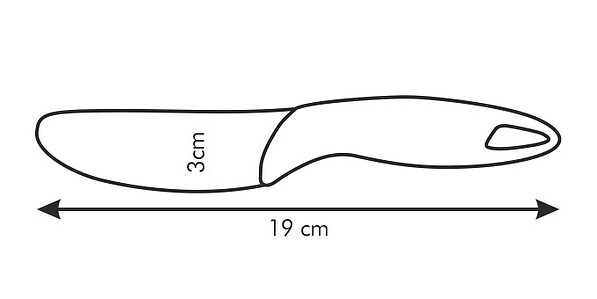 TESCOMA Presto 10 cm granatowy - nóż do masła ze stali nierdzewnej