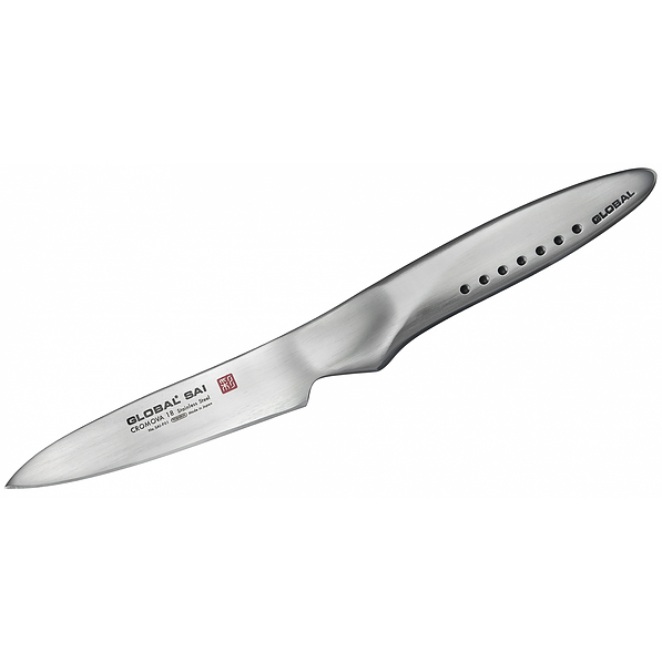 GLOBAL SAI-F01 9 cm - japoński nóż do warzyw i owoców ze stali nierdzewnej