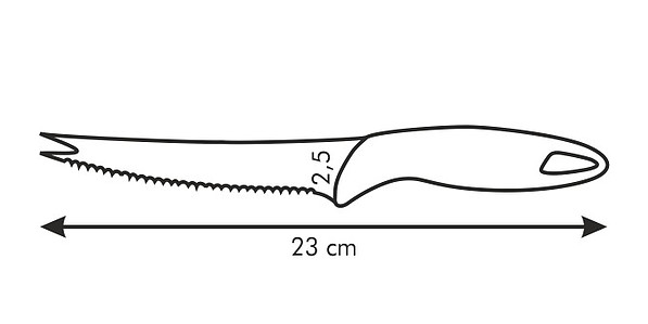 TESCOMA Presto 12 cm granatowy - nóż do pomidorów ze stali nierdzewnej