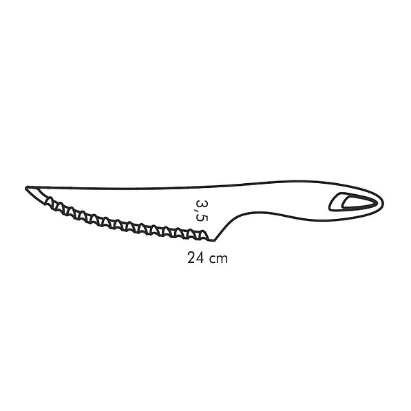 TESCOMA Presto 30,5 cm zielony - nóż do sałaty plastikowy 