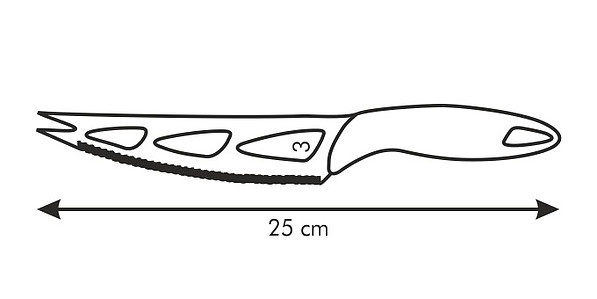 TESCOMA Presto 14 cm granatowy - nóż do sera ze stali nierdzewnej