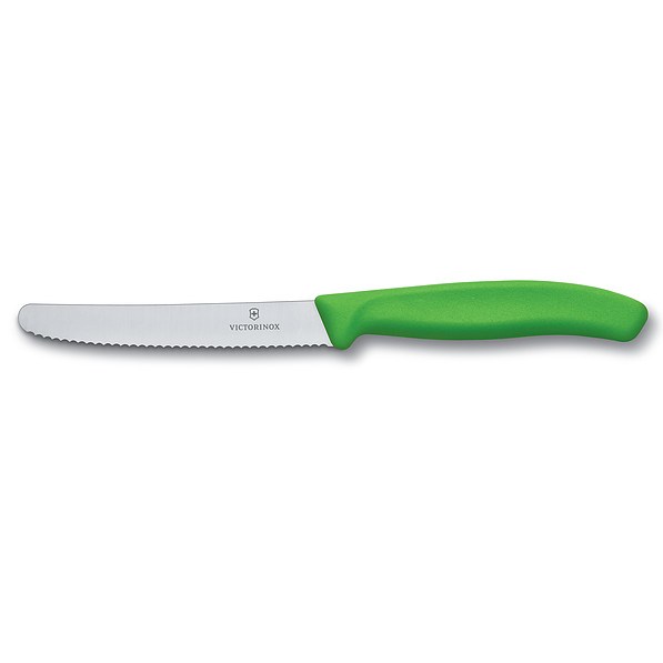 Nóż do steków ze stali nierdzewnej VICTORINOX STEAK ZIELONY 11 cm