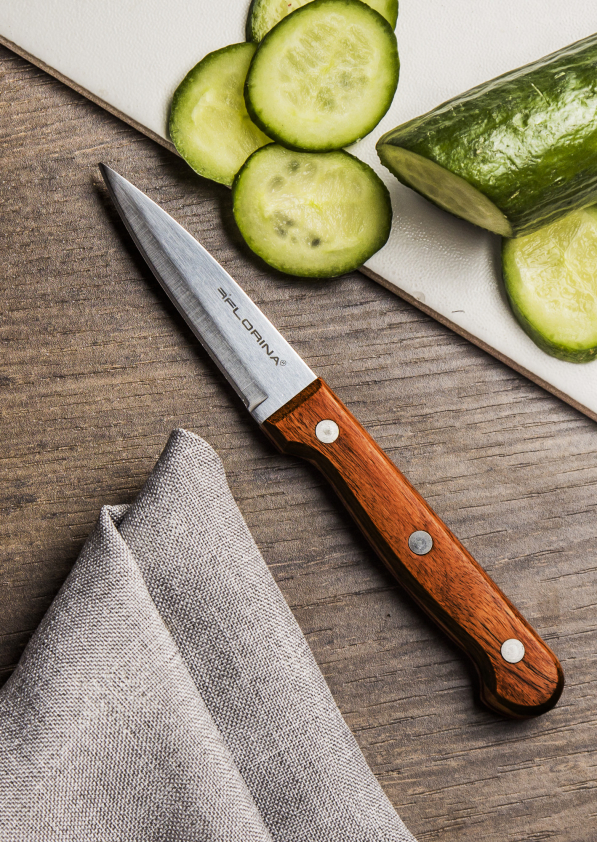 Nóż do warzyw i owoców ze stali nierdzewnej FLORINA WOOD 7 cm