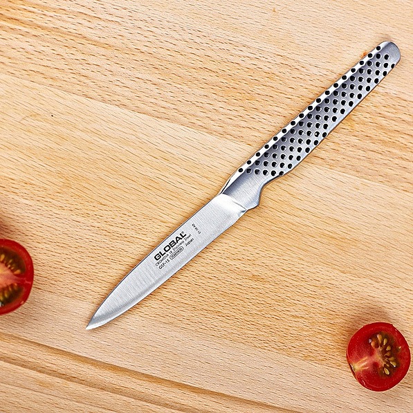 Nóż do warzyw i owoców ze stali nierdzewnej GLOBAL SERIA GSF PŁASKI 8 cm