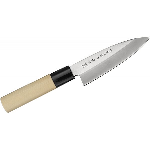 Nóż japoński Deba do filetowania ze stali nierdzewnej TOJIRO ZEN DĄB AZJA KREMOWY 11,5 cm