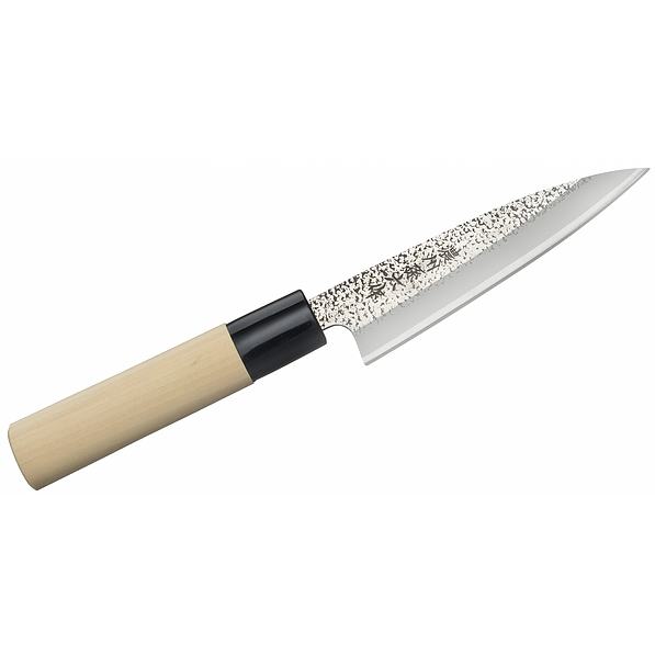 Nóż japoński Deba do filetowania ze stali nierdzewnej SATAKE MEGUMI MINI KREMOWY 12 cm