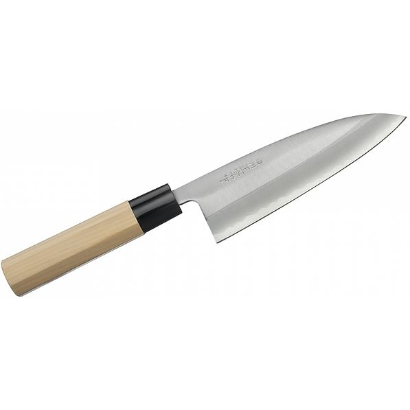 Nóż japoński Deba do filetowania ze stali wysokowęglowej SATAKE YOSHIMITSU BIG KREMOWY 15,5 cm