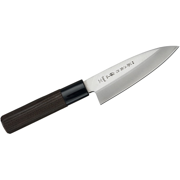 Nóż japoński Deba do filetowania ze stali nierdzewnej TOJIRO ZEN KASZTAN LIGHT CZARNY 11,5 cm