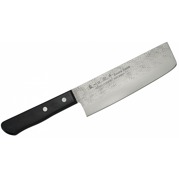 SATAKE Nashiji Black 16 cm - nóż japoński Nakiri do warzyw i owoców ze stali nierdzewnej