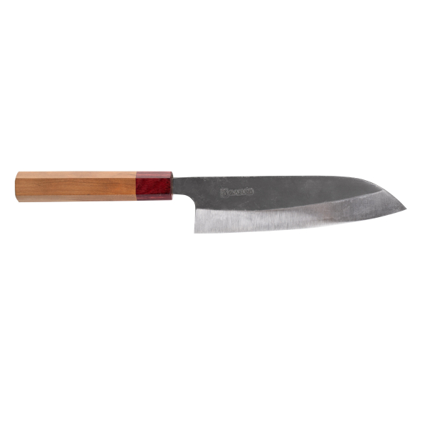KASUMI Black Hammer 16,5 cm - nóż japoński Santoku ze stali węglowej