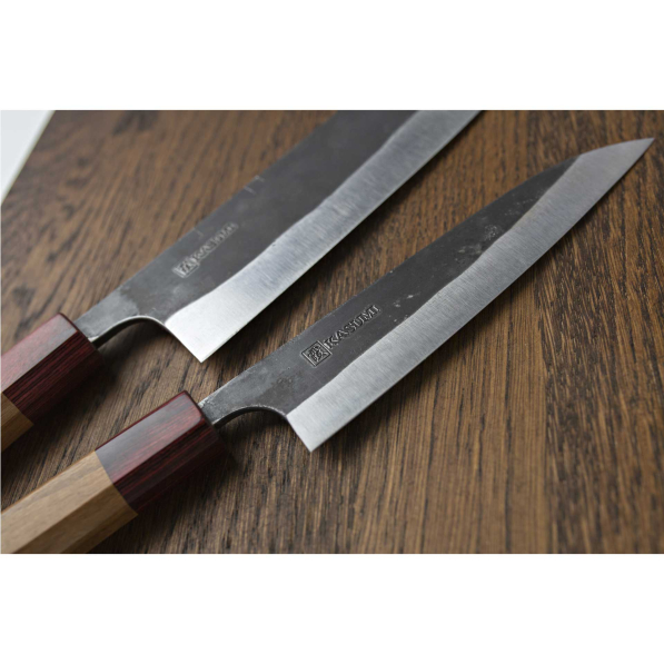 KASUMI Black Hammer 16,5 cm - nóż japoński Santoku ze stali węglowej