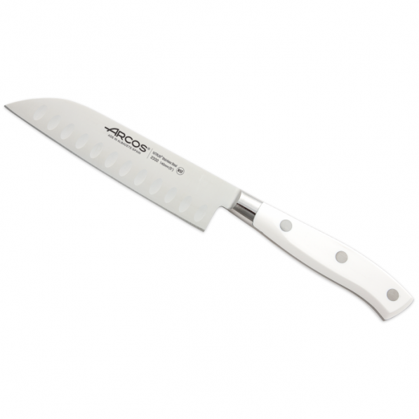 Nóż Santoku ze stali nierdzewnej ARCOS RIVIERA WHITE BIAŁY 14 cm