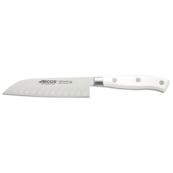 Nóż Santoku ze stali nierdzewnej ARCOS RIVIERA WHITE BIAŁY 14 cm