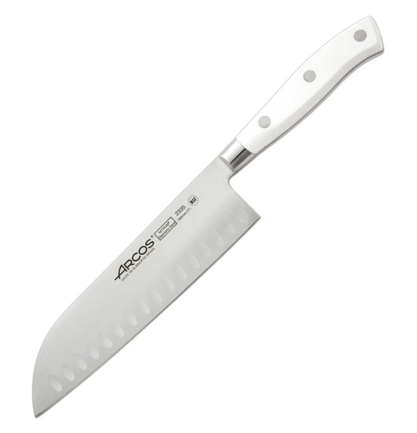 Nóż Santoku ze stali nierdzewnej ARCOS ROVIERA WHITE 18 cm