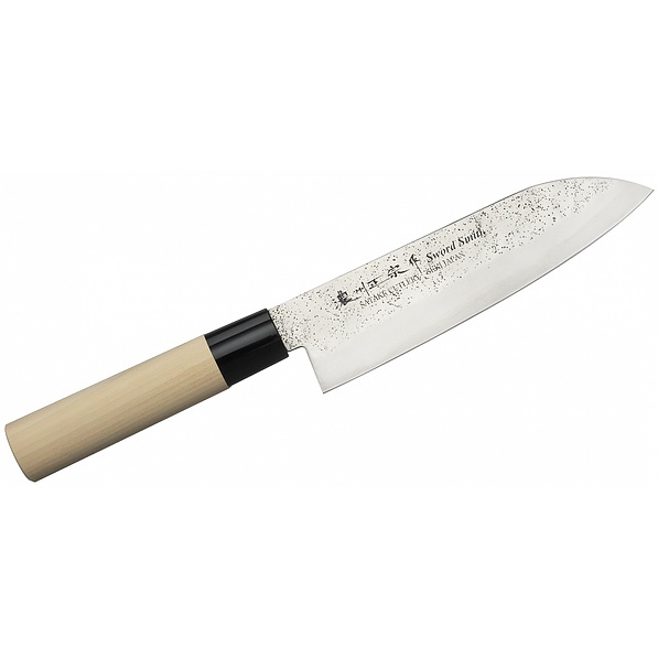 SATAKE Nashiji Natural 17 cm - nóż japoński Santoku ze stali nierdzewnej