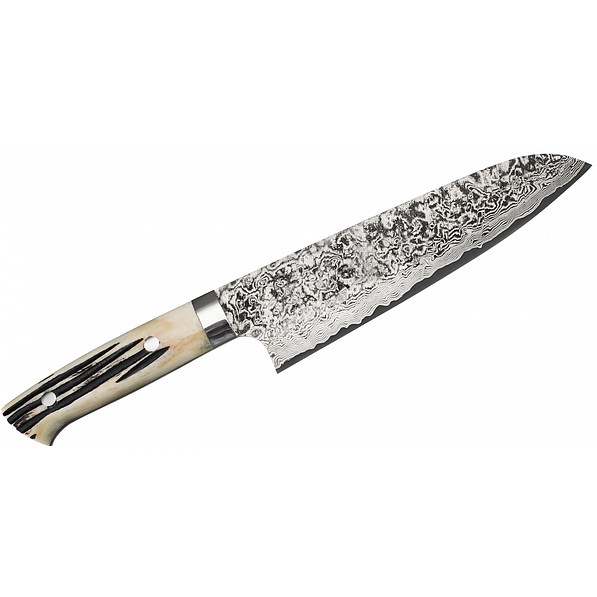 Nóż Santoku ze stali nierdzewnej TAKESHI SAJI WBB BIAŁY 18 cm