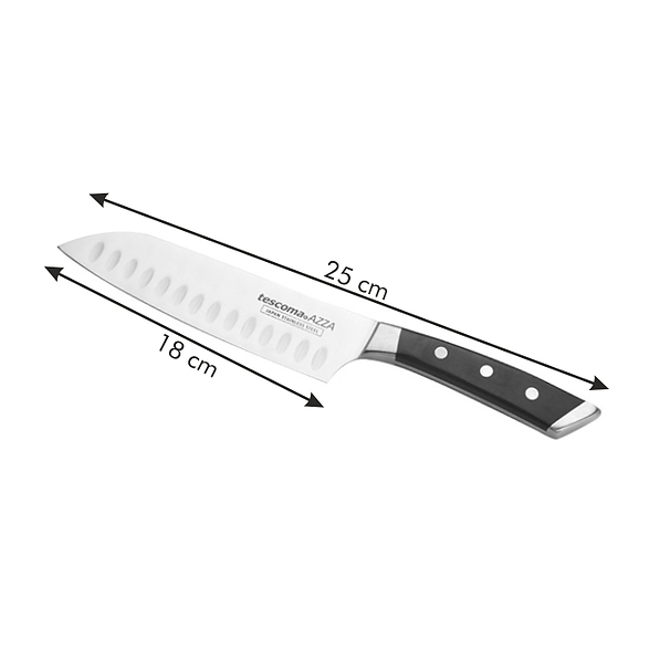 TESCOMA Azza 18 cm - nóż Santoku ze stali nierdzewnej