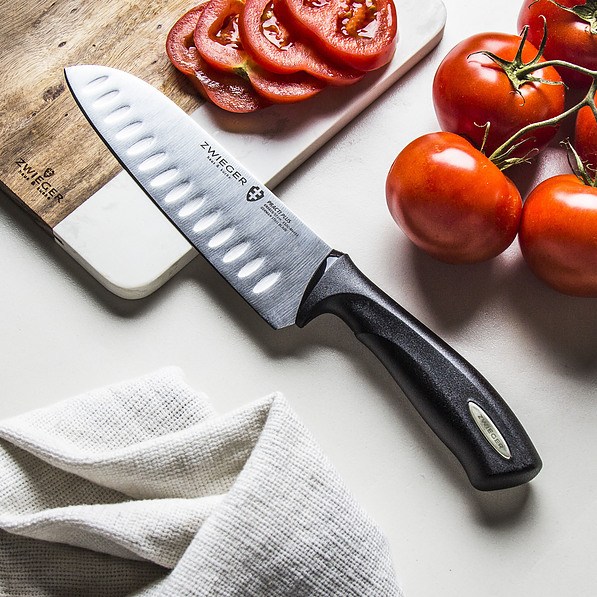 ZWIEGER Practi Plus czarny 17 cm - nóż santoku ze stali nierdzewnej