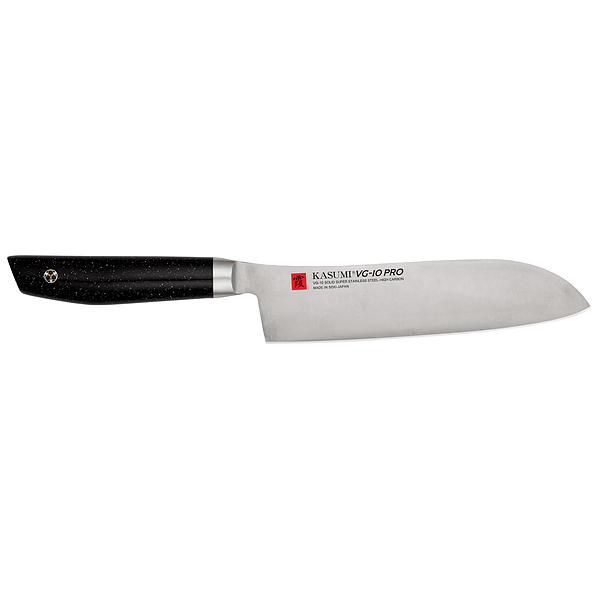 KASUMI VG-10 Pro 18 cm - nóż japoński Santoku ze stali węglowej