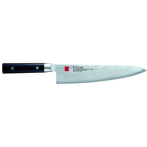 KASUMI Damascus 24 cm - japoński nóż szefa kuchni ze stali damasceńskiej