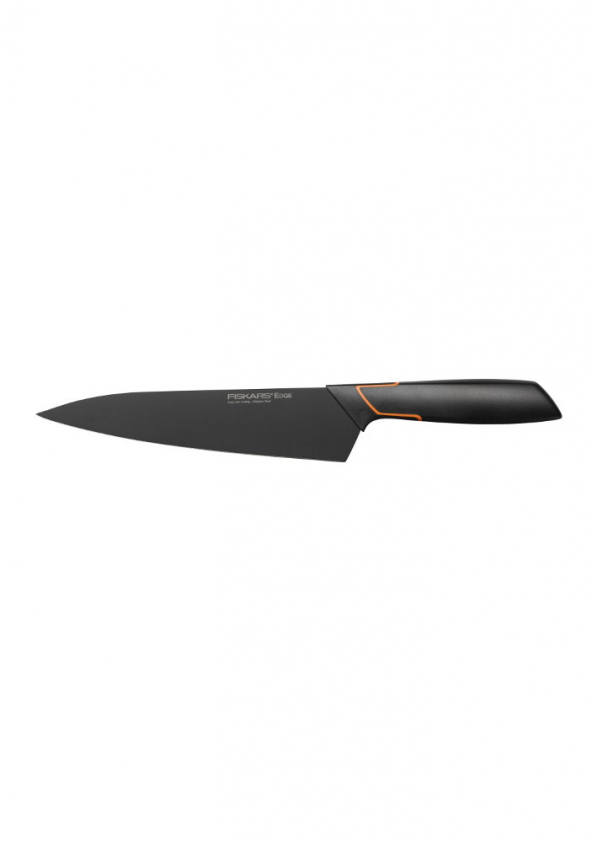 FISKARS Edge 19 cm czarny - nóż szefa kuchni ze stali nierdzewnej