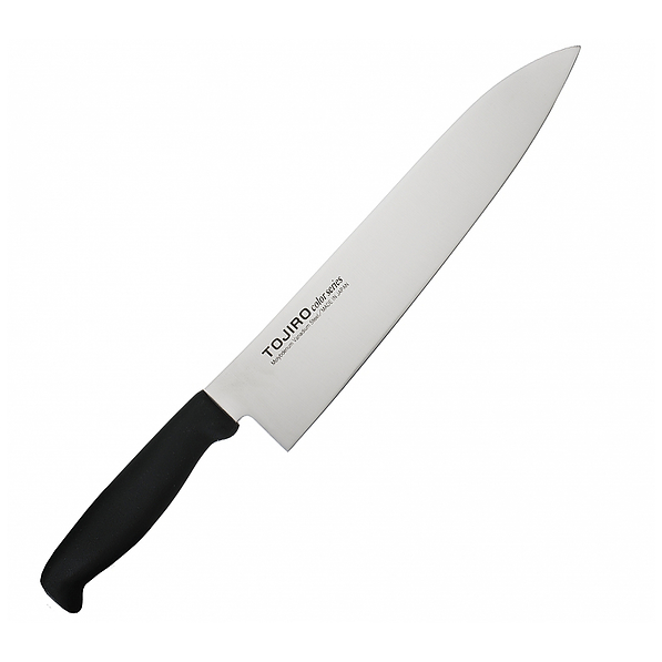 Nóż szefa kuchni ze stali nierdzewnej TOJIRO COLOR CZARNY 24 cm